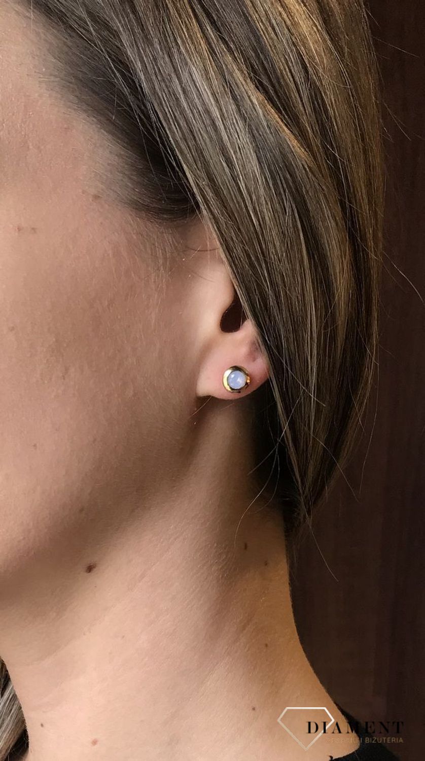 Kolczyki przy uchu Melano różowy blask pozłacane M01E 3001 G MILK PINK11.jpg